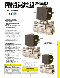 Thumbnail of document Data Sheet - SV171 2-Way, NC, Direct Acting, SS, Solenoid Valves